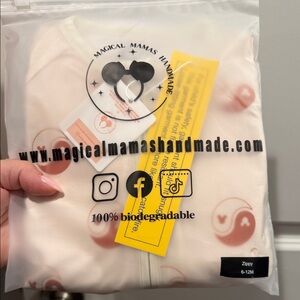 Bamboo Mickey Ying Yang zippy Footsies size 6-12 months NWT by Made with Magic